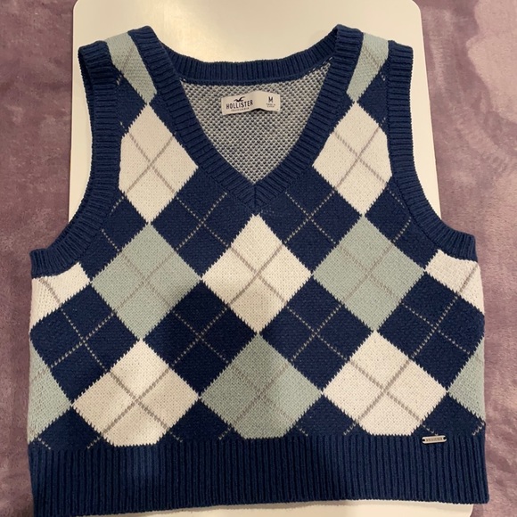 Hollister Argyle Sweater Vest 